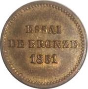 1 Centime - Napoleon III pattern of Barre reverse image