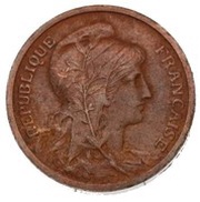 1 Centime pattern without essai words, matt proof obverse image