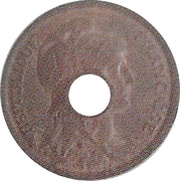 1 Centime Essai de perforation obverse image