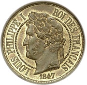 2 Centimes - Louis-Philippe I pattern of Barre, à la charte, type DEUX obverse image