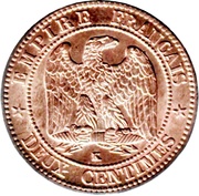 2 Centimes - Napoleon III reverse image