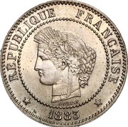 2 Centimes Cérès Epreuve en maillechort obverse image