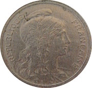 2 centimes Daniel-Dupuis Epreuve en maillechort obverse image