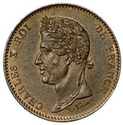 2½ Centimes - Charles X pattern of Tiolier obverse image