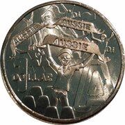1 Dollar - Elizabeth II 6th Portrait - The Great Aussie Coin Hunt 3 - Letter A, Australia, 2022 reverse image