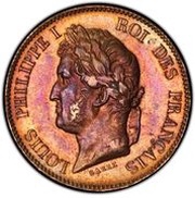 5 Centimes - Louis-Philippe I pattern of Barre obverse image