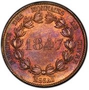 5 Centimes - Louis-Philippe I pattern of Barre, France, 1847 reverse image