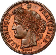 5 centimes Essai en bronze sans légende obverse image