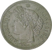 5 Centimes Essai en maillechort de Oudiné, sans légende obverse image