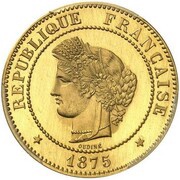5 Centimes Epreuve en or de Oudiné obverse image