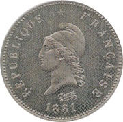 5 Centimes Dupré Essai en maillechort de Dupré obverse image