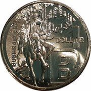 1 Dollar - Elizabeth II 6th Portrait - The Great Aussie Coin Hunt 3 - Letter B, Australia, 2022 reverse image