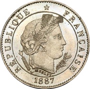5 Centimes Essai en maillechort de Merley, type II à flan rond obverse image