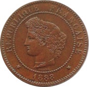 5 Centimes Piéfort en bronze de Oudiné obverse image