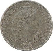 5 centimes Essai en carton argenté de Merley, type II obverse image