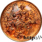 5 centimes Daniel-Dupuis Epreuve en bronze tête à droite, France, 1897 reverse image