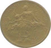 5 centimes Daniel-Dupuis Epreuve en or sur flan mat reverse image