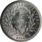 5 centimes Dupré Essai en nickel de Dupré, France, 1902 reverse image