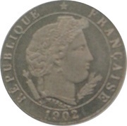 5 Centimes Essai en maillechort de Merley, type II obverse image