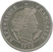 5 Centimes Essai en nickel de Merley, type I à 16 pans obverse image
