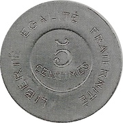 5 centimes Essai en nickel de Dubois, France, 1905 reverse image