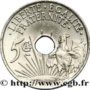5 centimes Essai en nickel de Pillet, France, 1913 reverse image