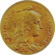 5 centimes Daniel-Dupuis Epreuve en or obverse image