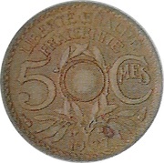 5 centimes Lindauer Essai en bronze-aluminium, non perforé reverse image