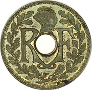 5 centimes Lindauer Essai en bronze aluminium, perforé obverse image