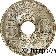 5 centimes Lindauer Essai en cupronickel, en creux reverse image