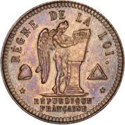 1 Décime / 10 Centimes Louis XVII, France, 1793-1795 reverse image
