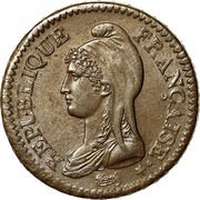 1 Décime Dupré high module obverse image