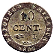 10 Centimes - Napoleon I reverse image