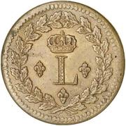 1 Décime - Louis XVIII heavy type obverse image
