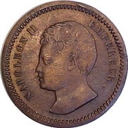 10 Centimes - Napoleon II pattern obverse image