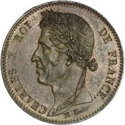 10 Centimes - Charles X pattern of Tiolier obverse image