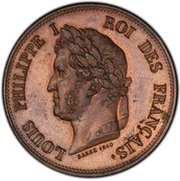 1 Décime pattern of Barre, poids léger obverse image