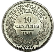 10 Centimes pattern by Farochon reverse image