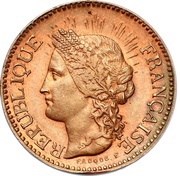 10 Centimes pattern by Fauqué obverse image
