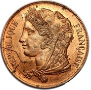 10 Centimes pattern by Gayrard, project 1 obverse image