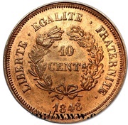 10 Centimes pattern by Gayrard, project 1 reverse image
