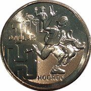 1 Dollar - Elizabeth II 6th Portrait - The Great Aussie Coin Hunt 3 - Letter H, Australia, 2022 reverse image