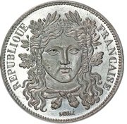 10 Centimes pattern by Moullé obverse image