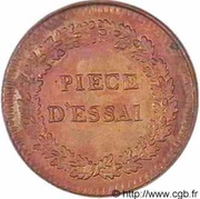 10 centimes Pièce d'essai République Française au module de ..., France, 1870 reverse image