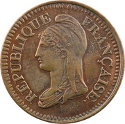 10 centimes Pièce d'essai type Dupré au module de ... obverse image