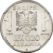 0.20 Lek - Victor Emmanuel III Prova reverse image