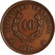 10 centimes Epreuve en bronze, ballon monté, sans E obverse image