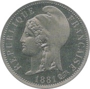 10 centimes Essai en maillechort de Dupré, fland rond obverse image