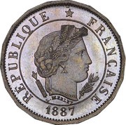 10 centimes pattern of Merley, 18 sides obverse image