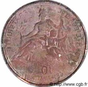 10 centimes Daniel-Dupuis Projet en bronze de revers obverse image